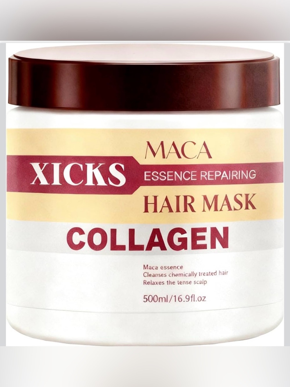 Collagen Hair Mask – Repairing Maca Essence (White & Brown)